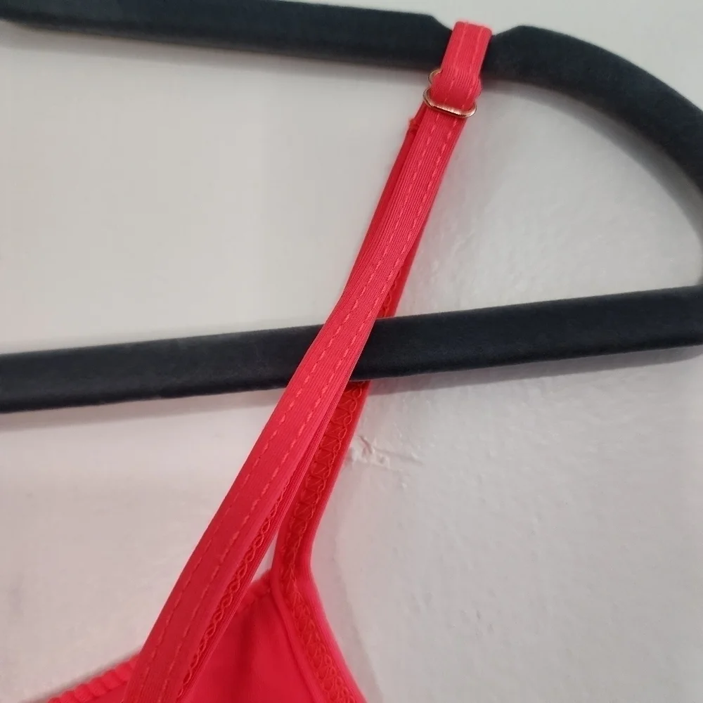 Frankies Bikinis Neon Solid boots Bandeau Top Swim Beach Pool Barbie Surf
